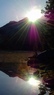 Morning sunrise on the lake